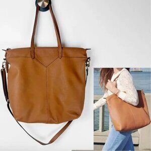 Stella & Dot Tan Leather Tote Bag